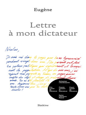 cover image of Lettre à mon dictateur